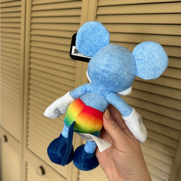 NWT Mickey Mouse Plush Toy With Rainbow Shorts - Disney Pride Collection - Picture 2 of 2